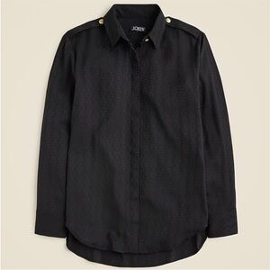 J. Crew Drapey jacquard-print shirt size S